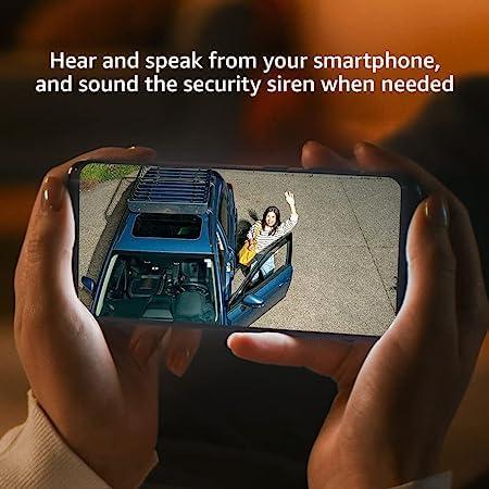 Blink Wired Floodlight Camera With 1-Year Subscription – Smart security camera, 2600 lumens, HD live view, person detection, built-in siren, Works with Alexa – (Black)(Black)