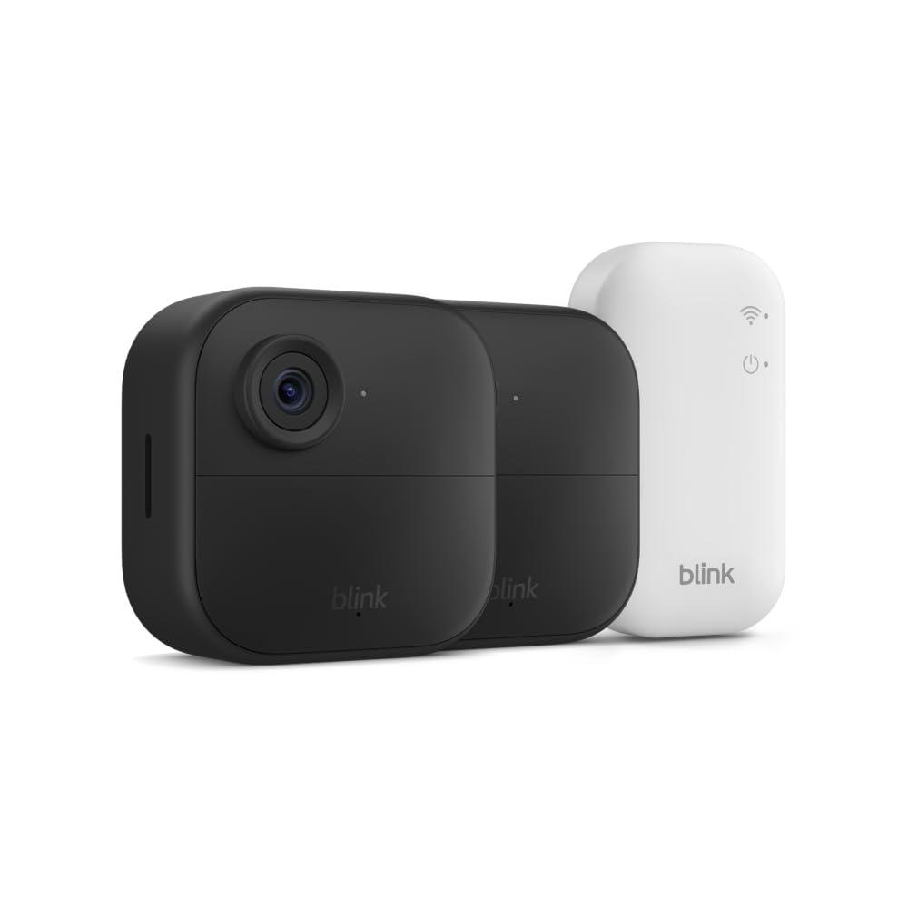 Blink Outdoor 4 + 1-Year Subscription – Wireless smart security camera, two-year battery life, 1080p HD day and infrared night live view. Sync Module Core included – 5 camera system(Save with Subscription)