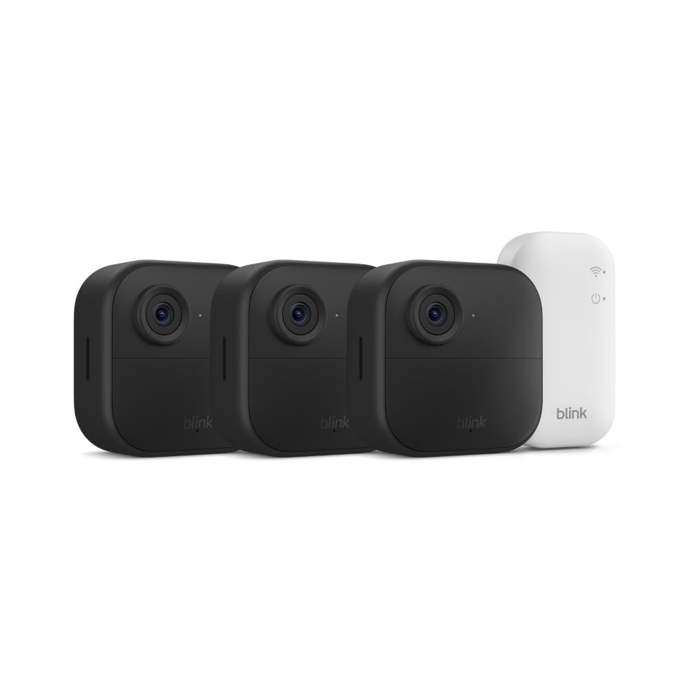 Blink Outdoor 4 + 1-Year Subscription – Wireless smart security camera, two-year battery life, 1080p HD day and infrared night live view. Sync Module Core included – 5 camera system(Save with Subscription)