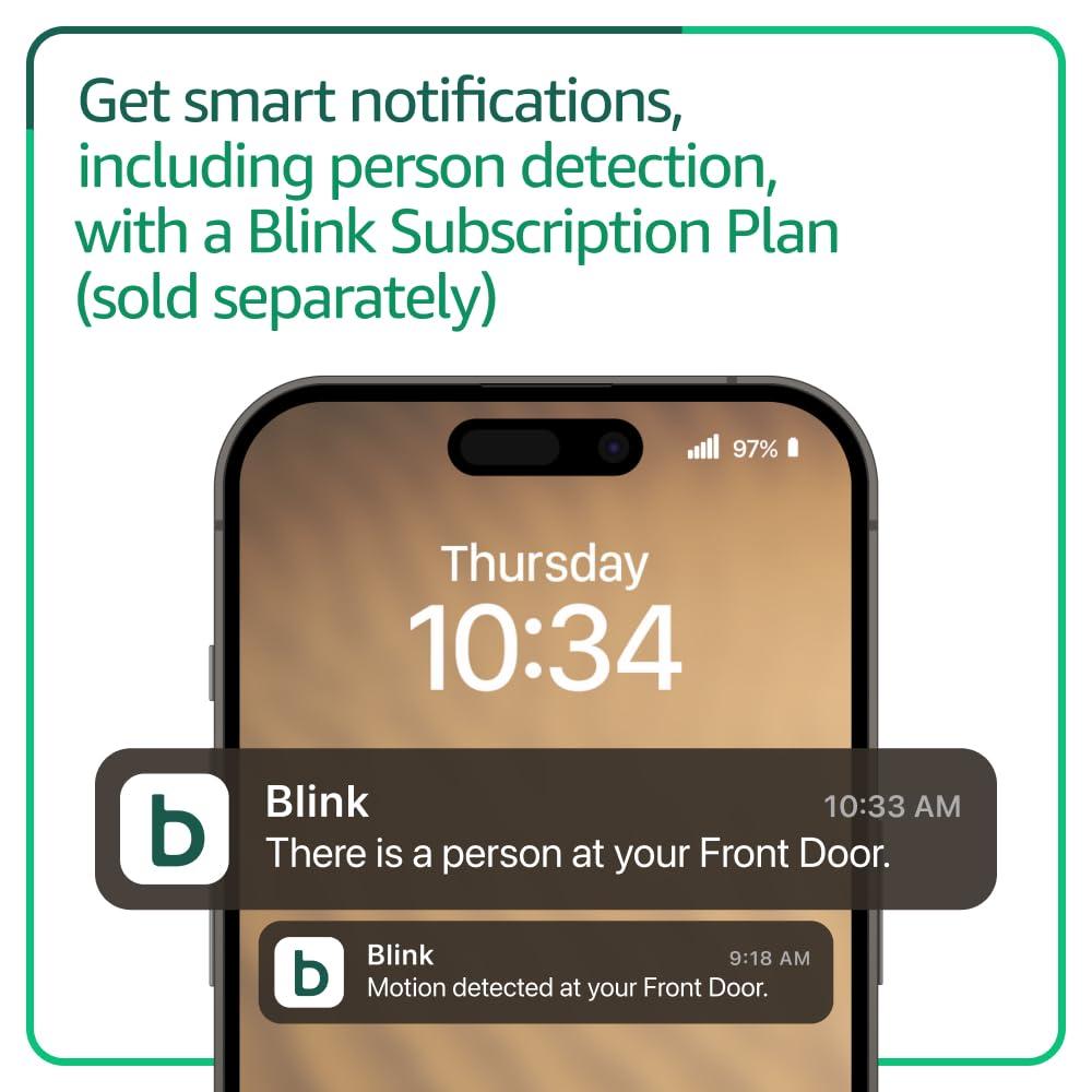 Blink Video Doorbell + Outdoor 4 – Wireless smart security cameras, head-to-toe HD view, two-year battery life. Sync Module Core included – 5 camera system + Video Doorbell