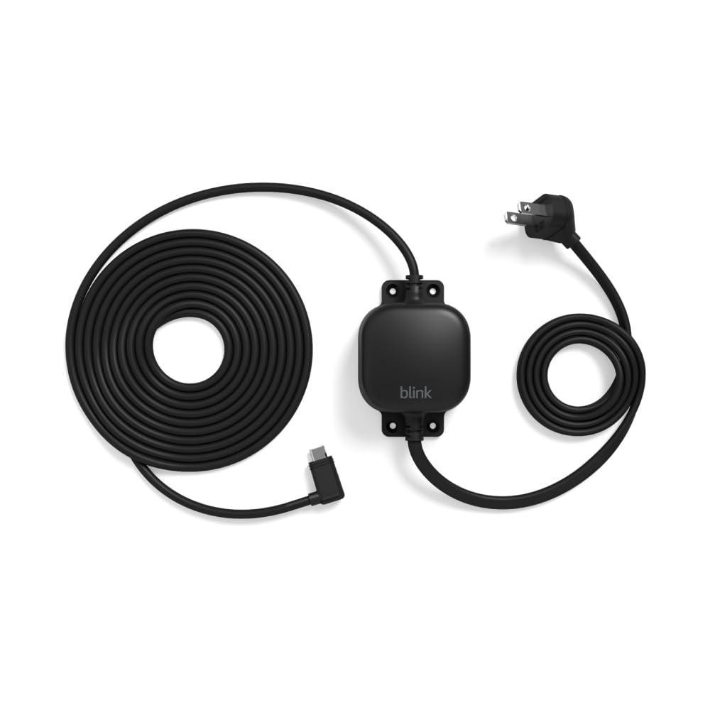 Blink Weather Resistant 13ft Power Adapter for Blink Mini 2, Mini 2K+, Outdoor 4, and Outdoor 2K+ (Black)(Black)