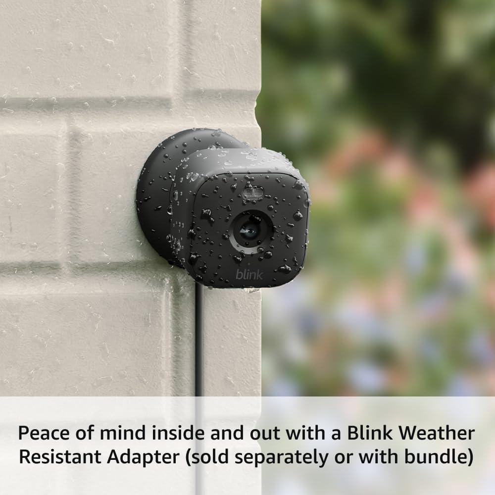 Blink Mini 2 with 1-Year Plus Subscription, 2 Cameras (White) — Plug-in smart security camera, HD night view in color, built-in spotlight, motion detection, Works with Alexa(Black)