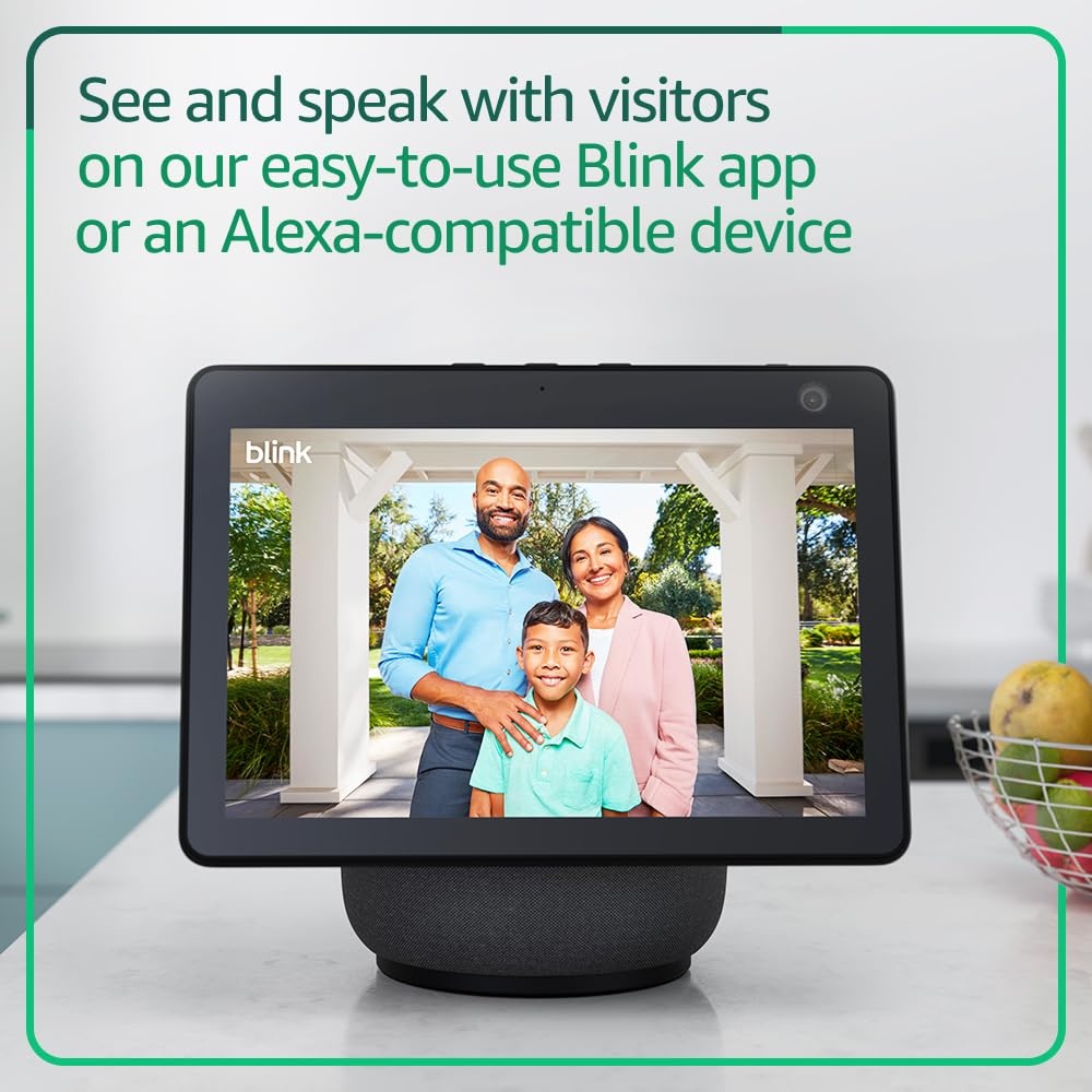 Blink Video Doorbell with1-Year Basic plan– Head-to-toe HD view, two-year battery life, and simple setup. Sync Module Core included – System (Black)