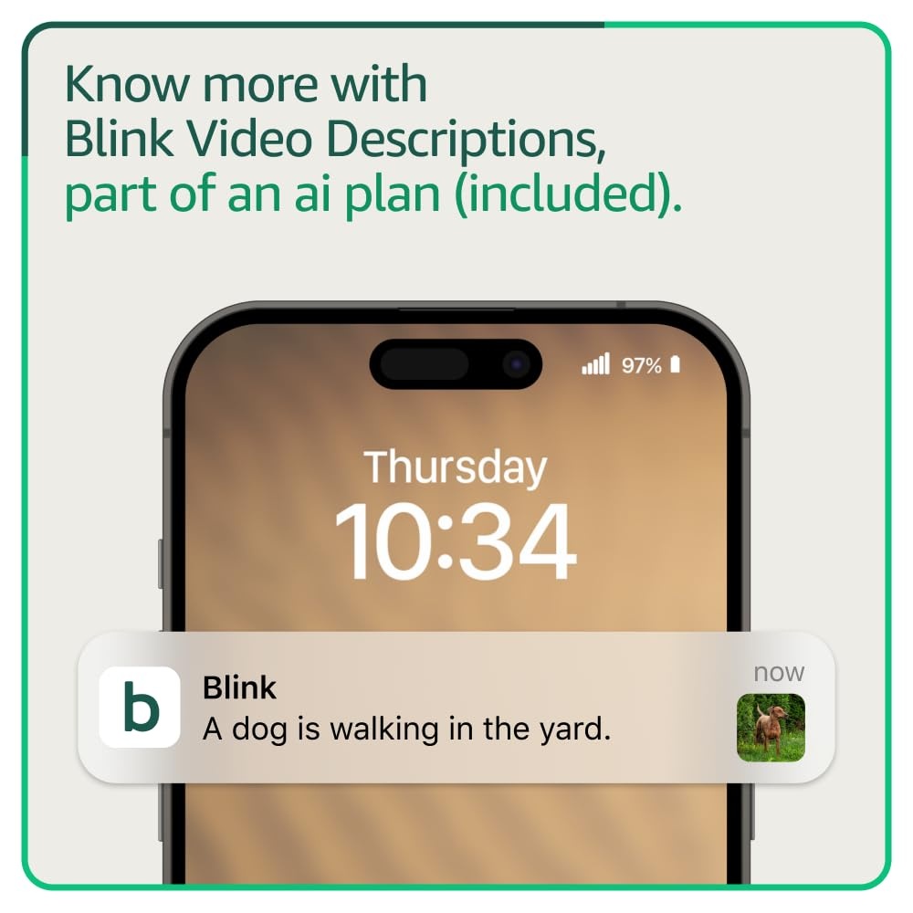 Blink Outdoor 4 XR with 1-Year Plus ai Plan – two-year battery wireless camera with 4x security coverage, 1000 ft open-air range or 400 ft with typical use — 6 camera system