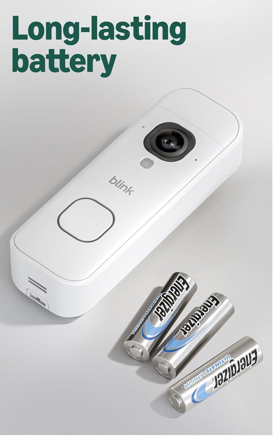 Blink Video Doorbell 2K+ (newest model) with1-Year Basic plan– Head-to-toe HD view, two-year battery life, and simple setup. Sync Module Core included – System (White)